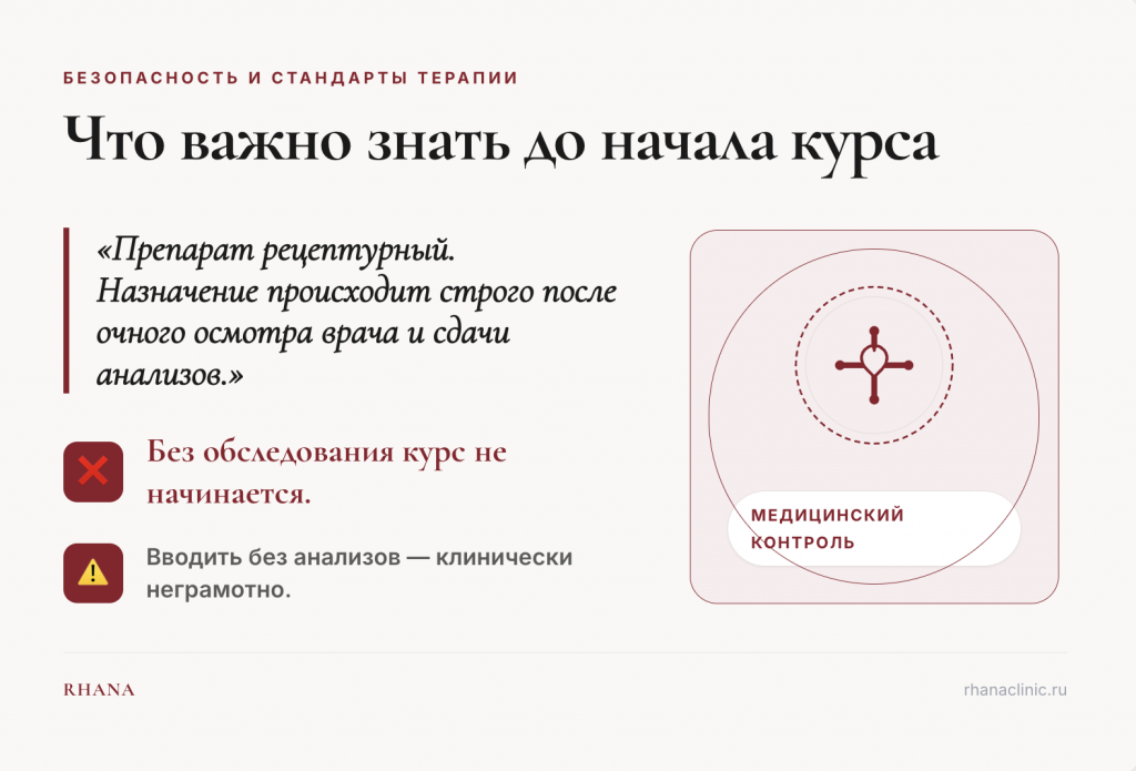 Курс назначается строго после очного осмотра врача и сдачи анализов